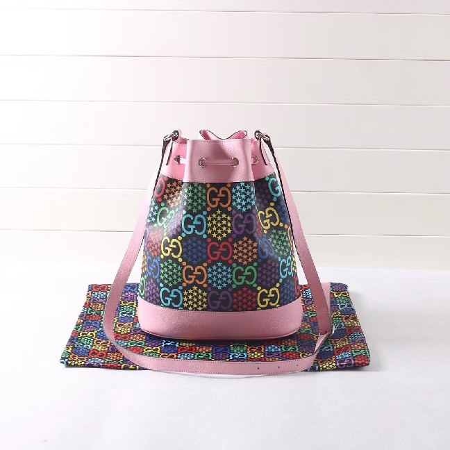 Gucci GG Psychedelic bucket bag 598149 Pink?? - Click Image to Close